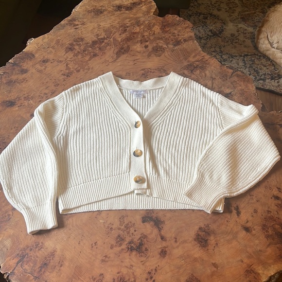 Sweaters - Oatmeal cardigan, cropped cardigan, non itchy cardigan, off white cardigan